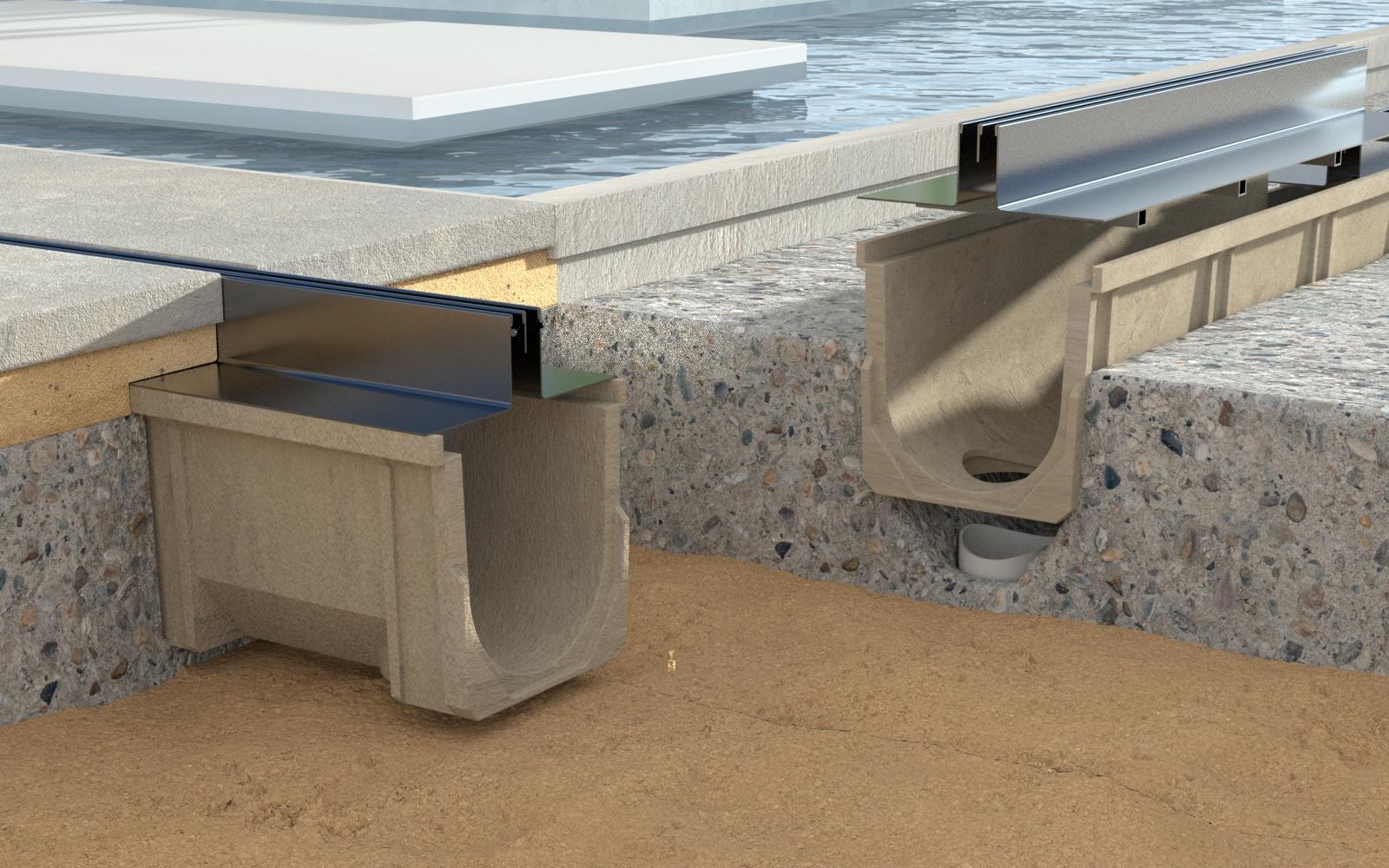 树脂排水沟+不锈钢盖板